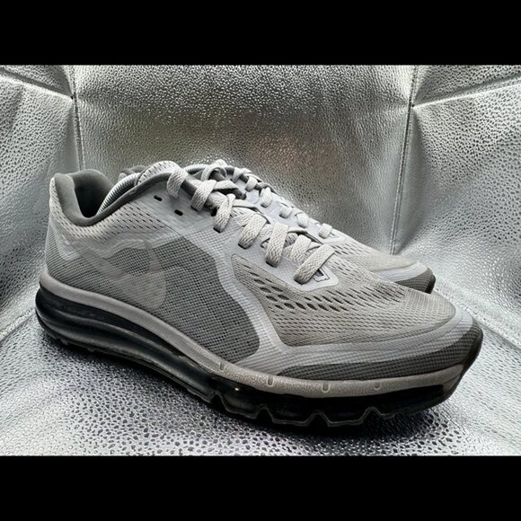 RARE 🚀 Size 10.5 - NIKE AIR MAX 2014 ID NIKEID WHITE GREY MENS SHOES 641423-991 - Picture 1 of 9